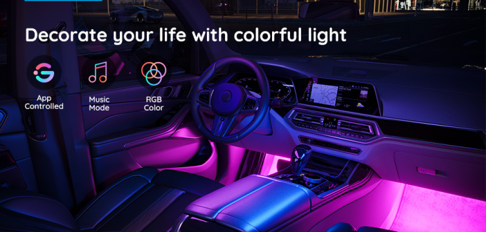 Govee Interior Car Strip Lights Revew - Support Smart APP Control at $7.99