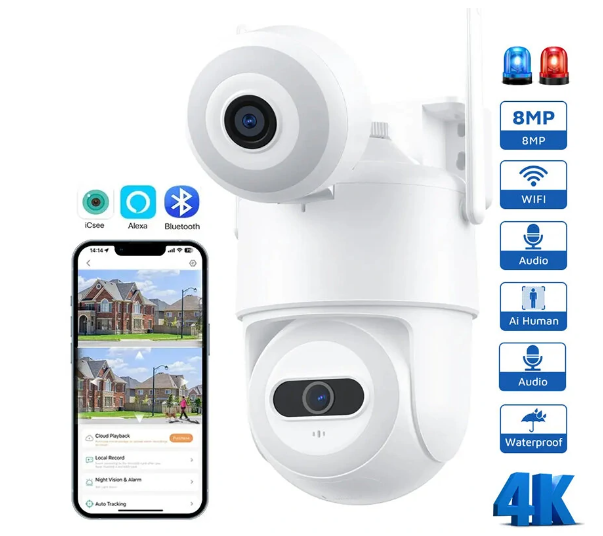 Guudgo 4K 4MP 8MP WiFi PTZ EU Camera Specs - Igeekphone.com